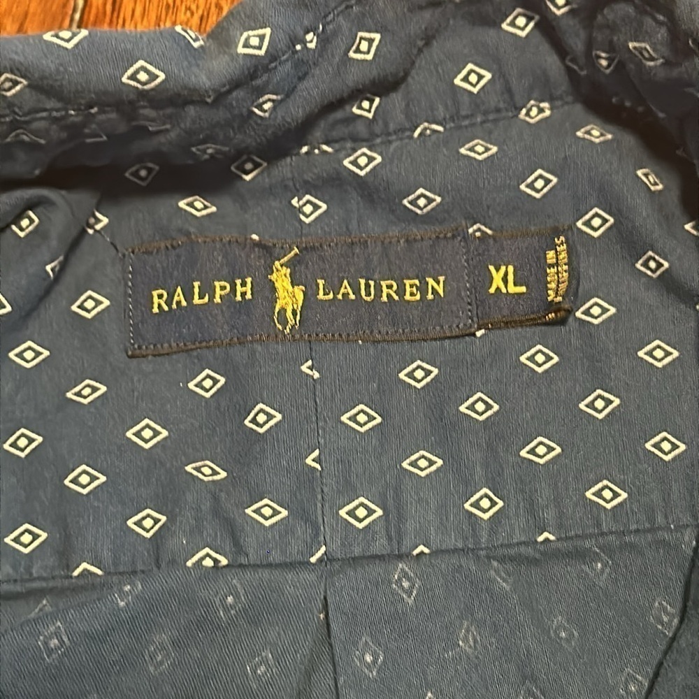 Polo Ralph Lauren blue short sleeve button-down shirt, size XL - Picture 7 of 7